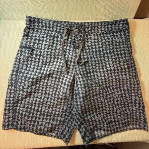 Patagonia Gray Geometric Men's Swim Shorts size 36